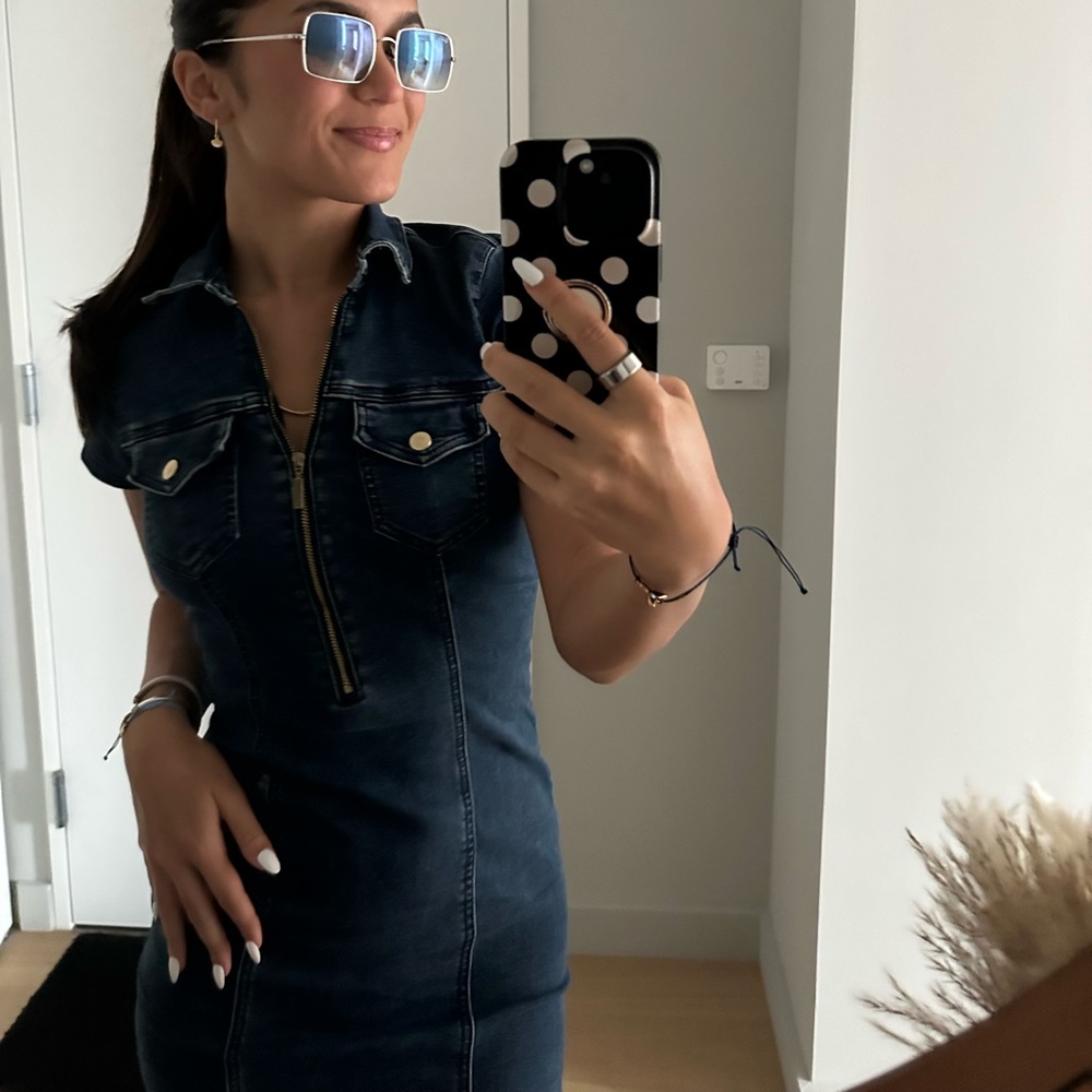 Fitted denim dress